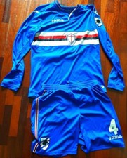 Sampdoria completo maglia e pantaloncini 2018-2019 con numero 4 taglia L