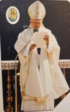 SCHEDA TELEFONICA RARA DI PAPA GIOVANNI PAOLO II -SETTIMO CENTENARIO LAURETANO 