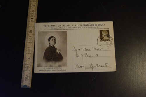 Cartolina gemma galgani - cartolina, lucca