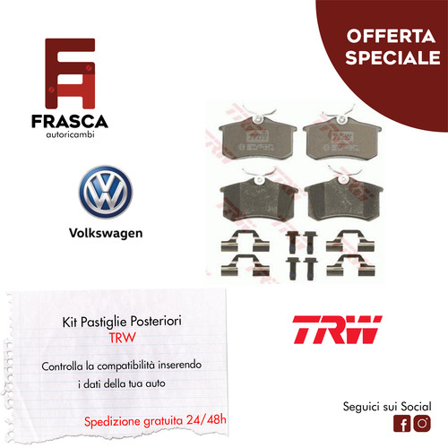 Pastiglie freno posteriori trw - freno,