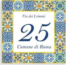 numero civico personalizzato