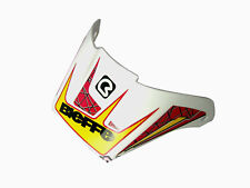 FRONTINO CASCO BIEFFE BIANCO CON INSERTI GIALLI LARGH. 28,5 cm. ALTEZZA 13 cm.