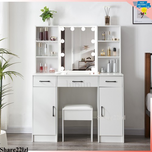 Vanity desk set with led - desk, 10