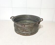 Antico Vaso cesto bacinella fioriera porta fiori vasi oggetti in rame stagnato