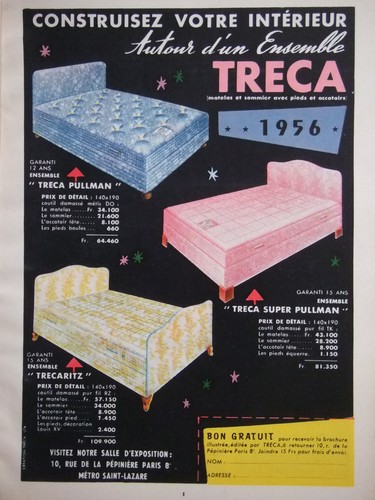 Publicité 1956 tréca - publicitÉ,