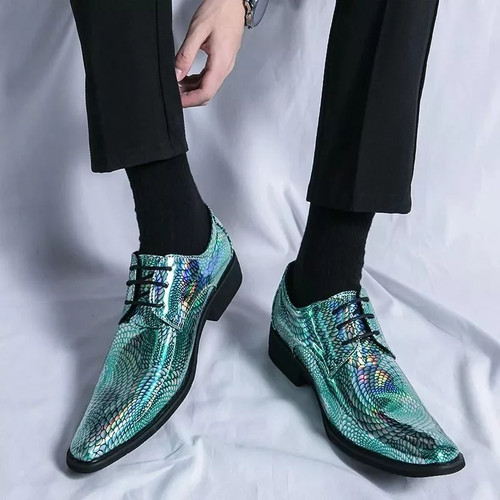 Scarpa elegante uomo verde - elegante,