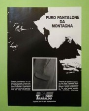 Pubblicita'Advertising Originale Vintage GINO TRABALDO pantalone 1986 (A25)