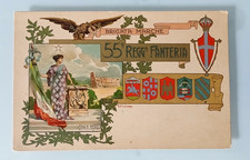 CARTOLINA POSTALE ITALIANA  55° REGGIMENTO FANTERIA BRIGATA MARCHE 