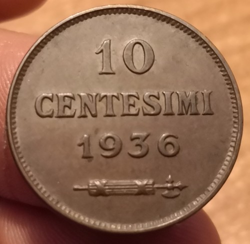 Moneta centesimi 1936 san - 10,