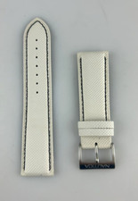 Cinturino Orologio Nautica Attacco Ansa 24mm Pelle Ottima Qualità Uomo Bianco