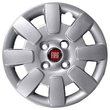 COPRICERCHIO BORCHIA COPPA RUOTA LOGO ROSSO FIAT PANDA 2008 R13 RAGGIO 13''