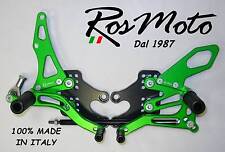 PEDANE ARRETRATE REARSETS KAWASAKI ZX-10R 2004-2005 VERDE-NERO GREEN-BLACK