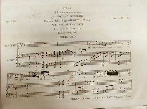 Rossini gioacchino tancredi - rossini, gioacchino.