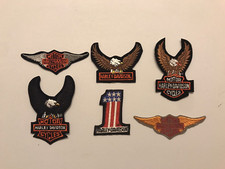 6 NOS Harley Davidson Patch Lot Wings eagles Captains Hat Vintage #1 USA 1 One 2