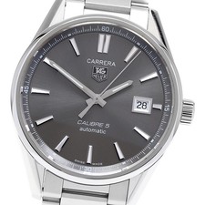 TAG HEUER Carrera Calibro 5 WAR211C-2 Data Quadrante Grigio Automatico Uomo_901971