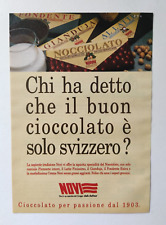Pubblicita' Novi Cioccolato Nocciola Latte Gianduja Elah Dufour Werbung 1992(T3)