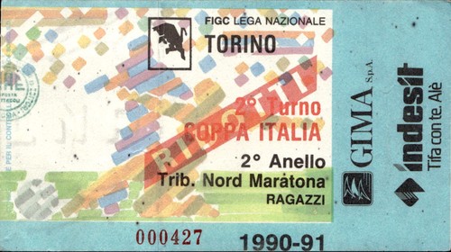 Biglietto stadio torino coppa - biglietto,