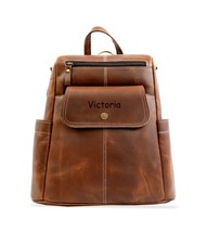 Zaino donna vera pelle marrone