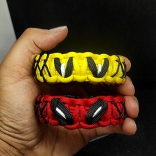 2 Bracciali Paracord Deadpool + Wolverine Edition Marvel Fatto A Mano 
