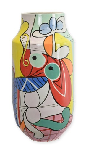 Vaso porcellana con motivo - vaso,