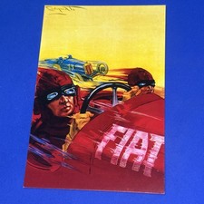 CENTO ANNI DELLA FIAT PLINIO CODOGNATO GRAND PRIX TIPO 804 CARTOLINA VINTAGE