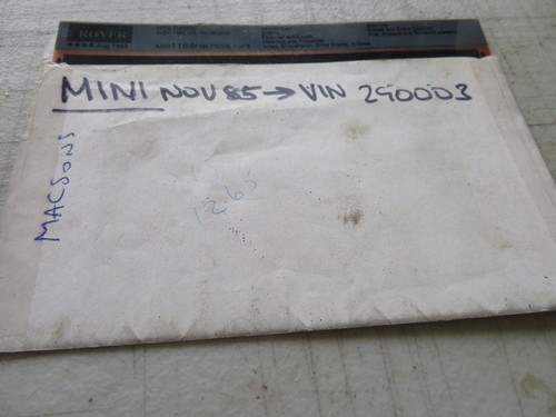 Classic mini 1985 - -su, ricambi