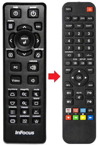 Telecomando adatto per infocus - per,