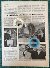 Raro articolo VESPA-la Vespa alla Fiera di FRANCOFORTE del 1950