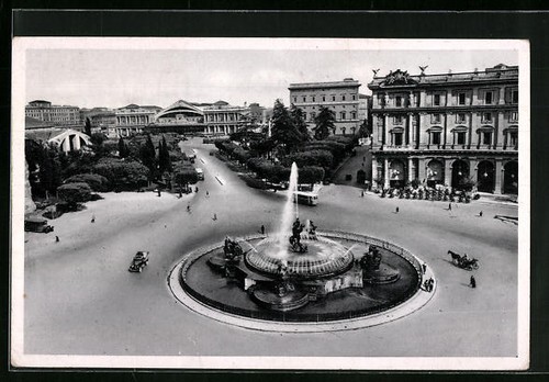 Cartolina roma piazza - roma,,