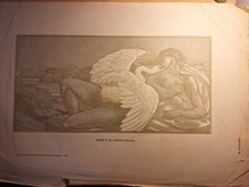 Xilografia "Leda e il Cigno