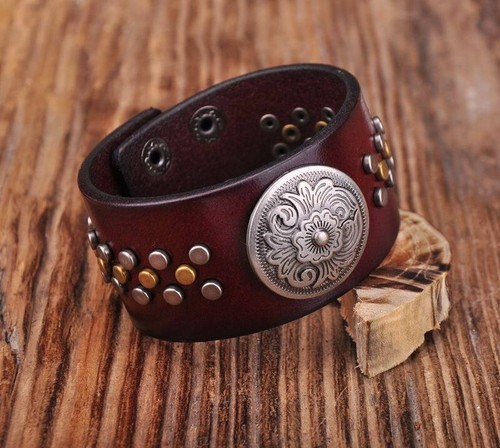 Bracciale uomo western - , fiore