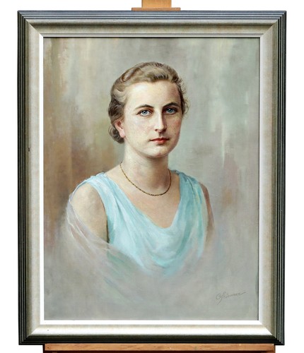 Ritratto donna elegante olio - elegante,