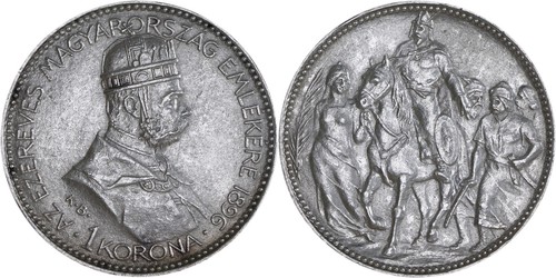 Ungheria corona argento - 1,
