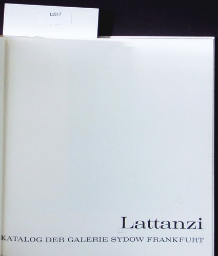 Lattanzi katalog der galerie - :,