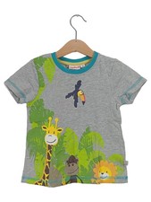 T-shirt bambino Liegelind taglia 92 grigia casual motivo giungla motivi animali