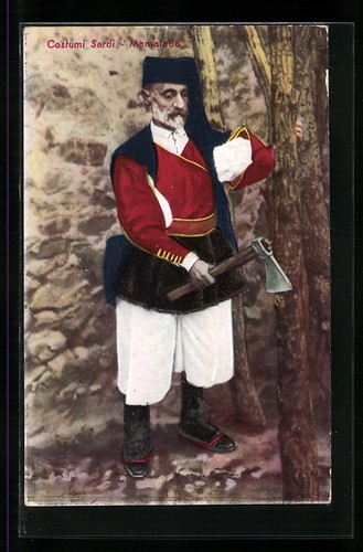 Cartolina costumi sardi - cartolina,