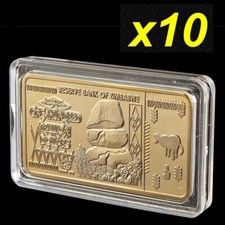 10 pezzi Zimbabwe 100 trilioni