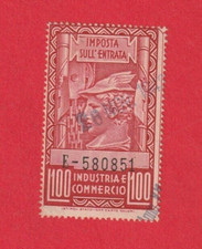 At9 - Francobollo Italia  Regno Imposta sull'Entrata Lire 100