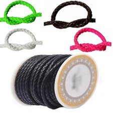 5 mt Cordino in pelle intrecciata di 5 mm filo cuoio per collane bracciali