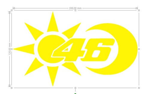 Stickers vr46 120x200mm - ,