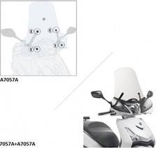 Kit completo parabrezza GIVI 7057A + attacchi Sym hd 300 (dal 2019)
