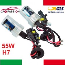 Coppia lampade bulbi kit XENO xenon H7 55w 6000k 12v lampadina luce HID ricambio