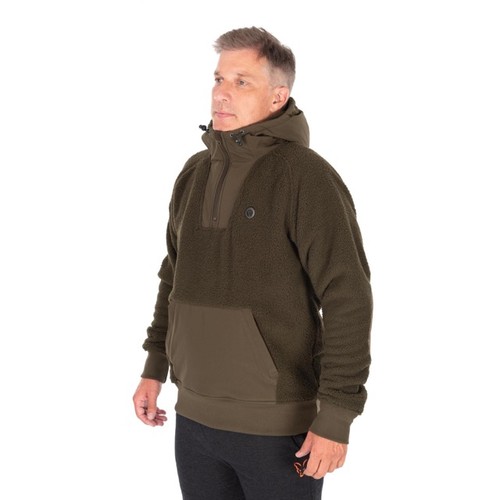 Felpa con cappuccio fox olive - cappuccio,