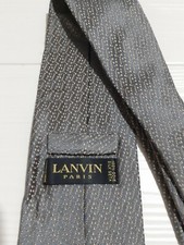 Lanvin paris cravatta tie 100% seta necktie grigio cambia colore base luce A771