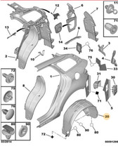 PARASPRUZZI PARASALE POSTERIORE SINISTRO ORIGINALE CITROEN DS DS5 9800409480