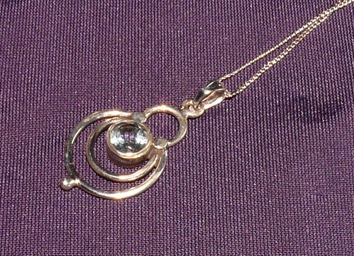 Collana studente topazio blu - collana, +