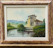 Luciano Torsi - 30x25 olio su tavola “ Campagna a Siena , Toscana Tuscany“