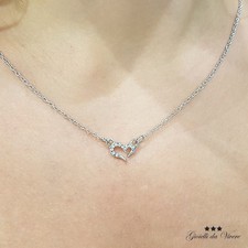 GIROCOLLO CATENINA COLLANA RAGAZZE DONNA PENDENTE CIONDOLO CUORE BRILLANTINI