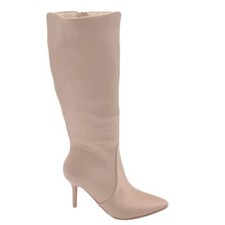 Stivale alto beige donna in