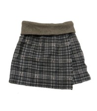 FENDI Gona bambina beige fantasia quadri tartan rosa Tg 24 Mesi Lana